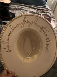 Image 3 of "He Has Made Everything Beautiful In It’s Time" Wide Brim Felt Fedora Hat