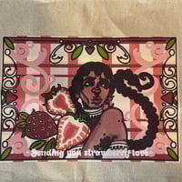 Image 4 of Cute strawberry tote bag with design