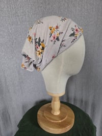 Image 2 of Cotton Stretchy Wrap in Taupe & Floral