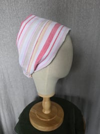 Image 2 of Linen Cover with Elastic Strap- Soft Stripes