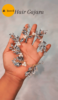 Image 1 of HG-4000-Crystal Hair Piece 