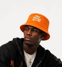Image 2 of Bad Bitches Love Me Bucket Hat ORANGE