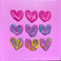 Image 1 of Textured Hearts - Pink