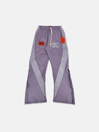 Image 1 of  GIRLS ARE DRUGS® FLARED TRACK PANTS - LAVENDER
