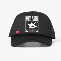 WANTED MEMORY X NARVI FLOTIN MESH GRAPHIC TRUCKER HAT