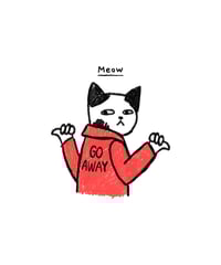 Image 2 of Meow Women's Short Sleeve T-Shirt - Cat Lovers Tee - For Her - Funny Cat Shirt - Meow Camiseta