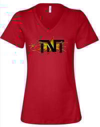 Image 1 of V-neck Tee (Black Logo)