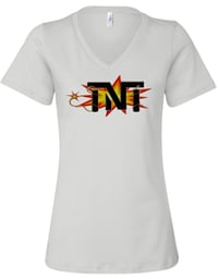 Image 2 of V-neck Tee (Black Logo)