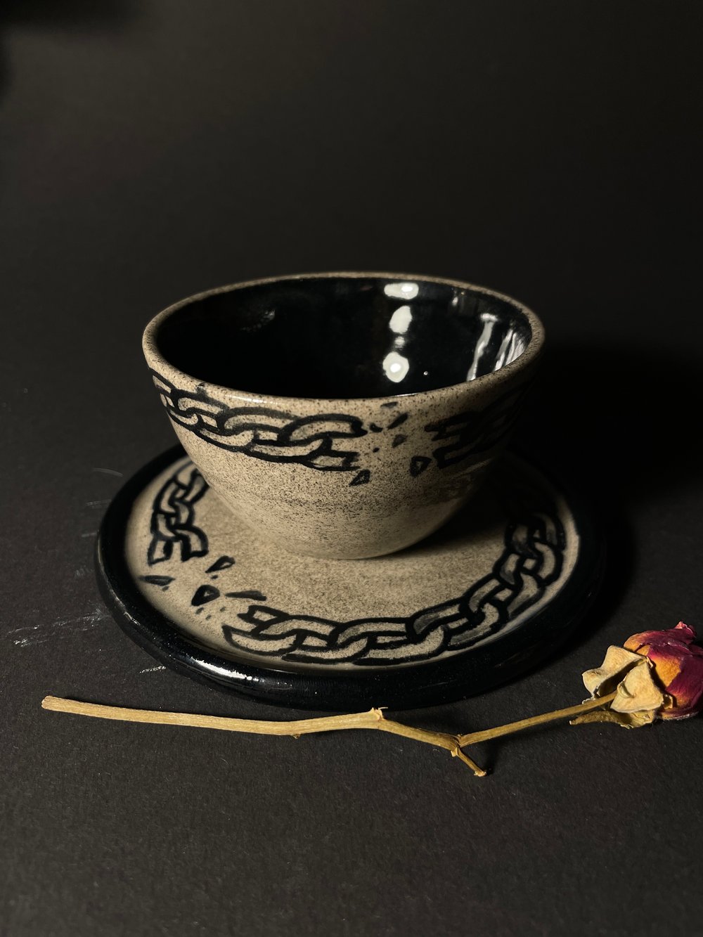 CHAINS - Grey clay - cappuccino /coaster