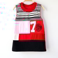 Image 3 of stripes 7 seven 7th 8/107 seventh birthday bday courtneycourtney tank sleevelsss top tee shirt