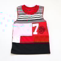 Image 1 of stripes 7 seven 7th 8/107 seventh birthday bday courtneycourtney tank sleevelsss top tee shirt