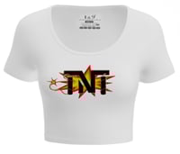 Image 1 of Short Sleeve Scoop Neck Crop Top