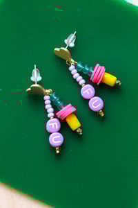 Image 1 of EFF YOU- cute dangle earrings- Therapy Jewelry