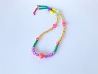 Image 1 of Don't Care alphabet beaded necklace