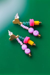 Image 2 of EFF YOU- cute dangle earrings- Therapy Jewelry