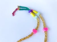 Image 3 of Don't Care alphabet beaded necklace