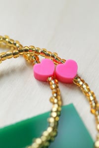 Image 5 of Don't Care alphabet beaded necklace
