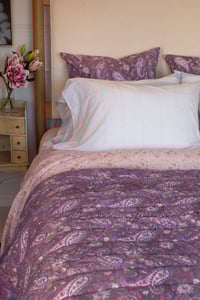 Image 5 of Lilac Indian Paisley Quilt