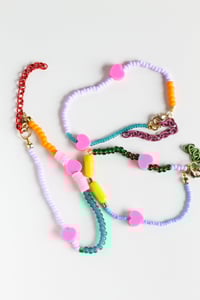 Image 5 of Heart & Beads Colorful beaded bracelet with extender 1