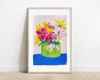Image 1 of Original acrylic painting on paper, 6x9"- Flower Bouquet 4, unframed