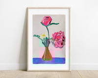 Image 1 of Original acrylic painting on paper, 6x9"- Flower Bouquet 3, unframed