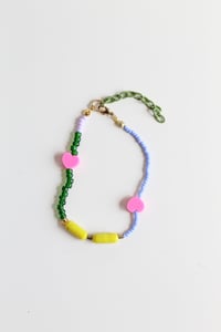 Image 1 of Heart & Beads Colorful beaded bracelet with extender 1