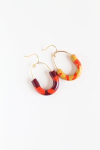 Image 5 of Mismatched clay oval earrings