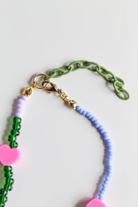 Image 4 of Heart & Beads Colorful beaded bracelet with extender 1
