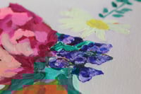 Image 4 of Original acrylic painting on paper, 6x9"- Flower Bouquet 2, unframed