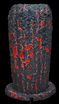 Image 4 of Tiki Classics Large 12" Ceramic Ku Tiki Lamp RED LAVA