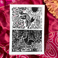 Where She'll Be Safe- 5x7 Handcarved Block Print