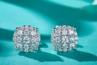 Image 1 of Moissanite Earrings Men