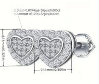Image 2 of Women Heart Moissanite Earrings