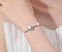 Image 3 of Moissanite Heart Bracelet 