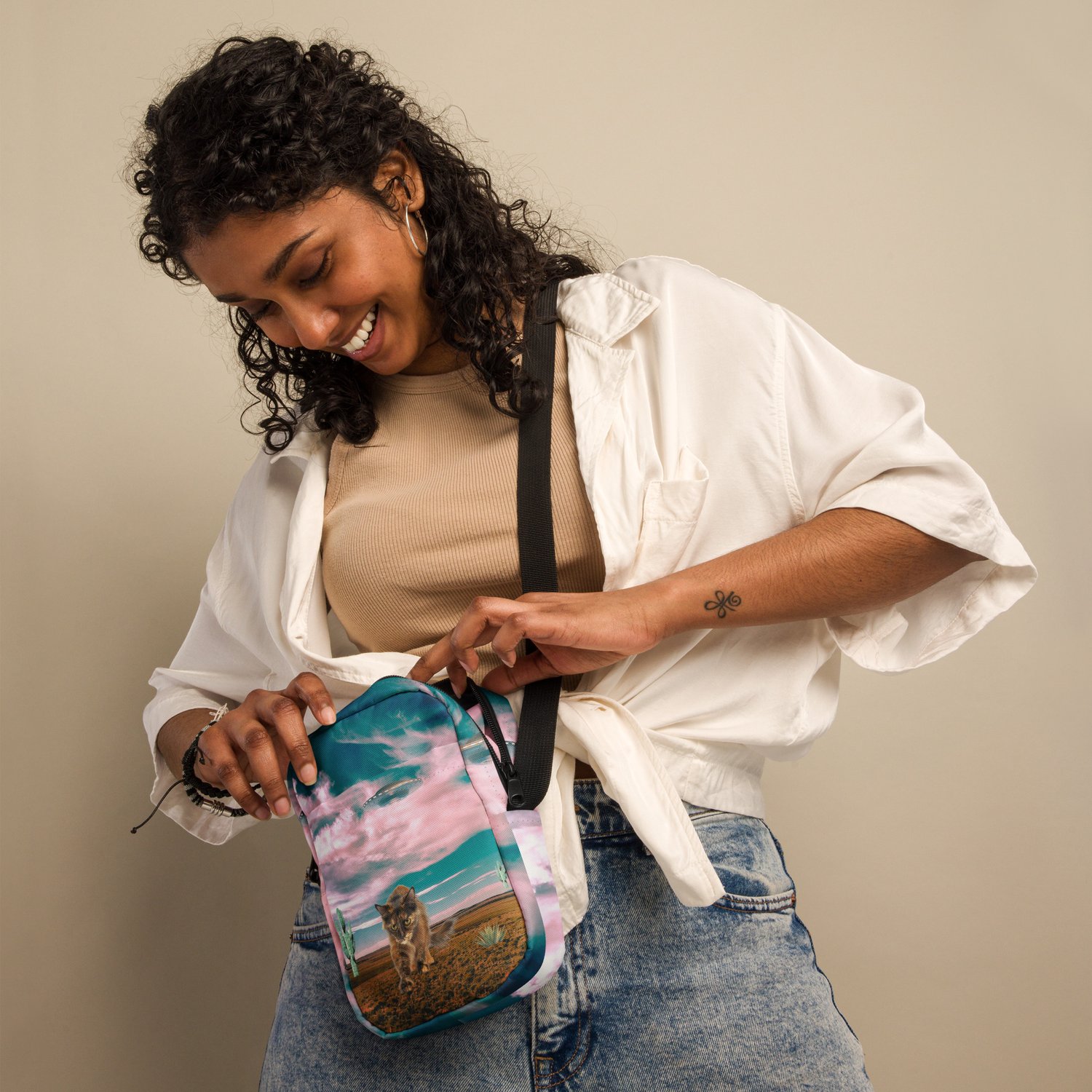 Image of Kitty Says NOPE - Utility Crossbody Bag