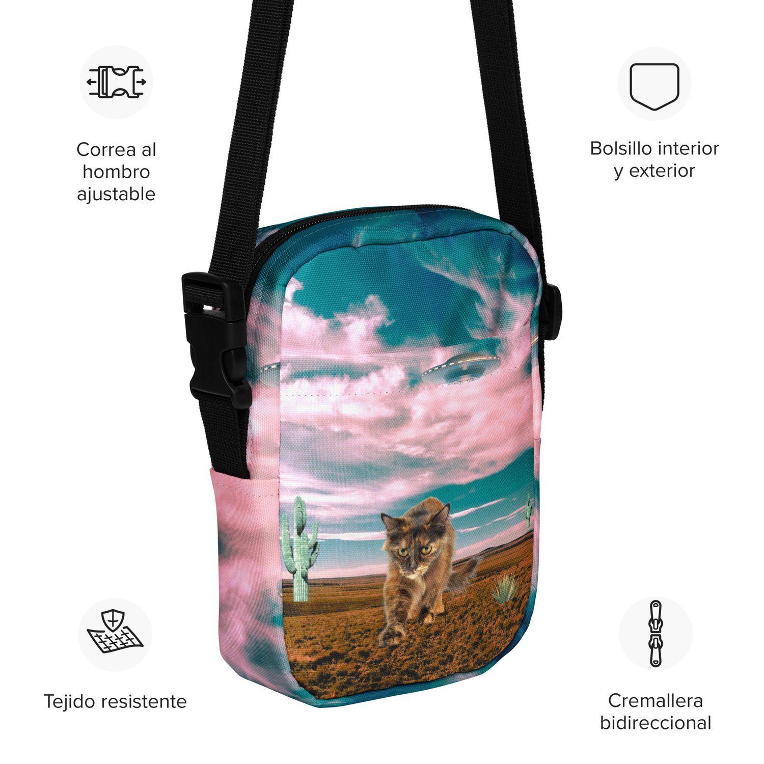 Image of Kitty Says NOPE - Utility Crossbody Bag