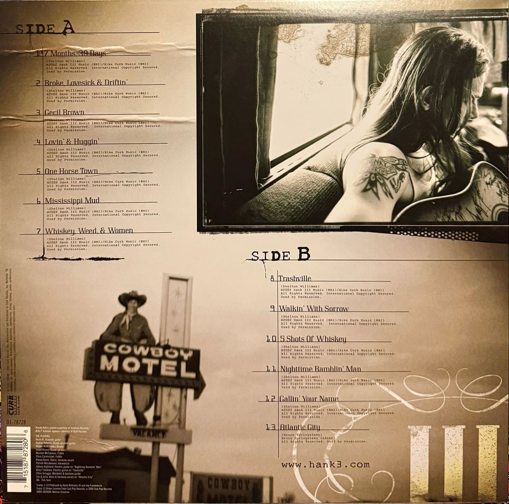 Hank Williams III - Lovesick Broke & Driftin' (LP) Ghostly