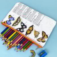 Image 1 of Butterfly, Book Page Pencil Case