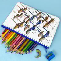 Image 1 of Fairy Wren, Australian Bird Guide Book Page Pencil Case