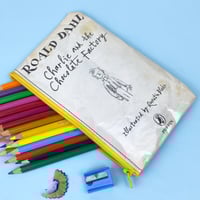 Image 1 of Charlie and the Chocolate Factory, Roald Dahl Book Page Pencil case