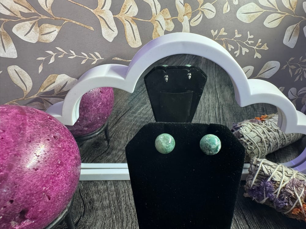 Image of Moss Quartz Earrings