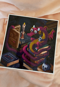 Image 2 of Book Wyrm Print