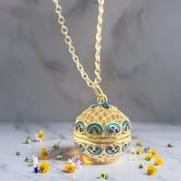 Image 1 of Golden Clouds Essential Oil Diffuser Necklace – Blend Wellness with Elegant Design