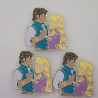 Image 1 of FLAWED Rapunzel and Eugene Punk Fantasy Pin