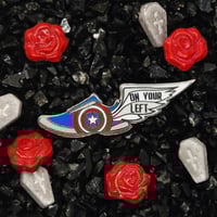 Image 2 of On Your Left Running Hero America Fantasy Pin