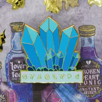 Image 3 of Atlantean Crystal Glow In The Dark Fantasy Pin