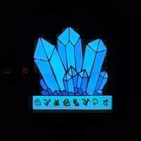 Image 2 of Atlantean Crystal Glow In The Dark Fantasy Pin