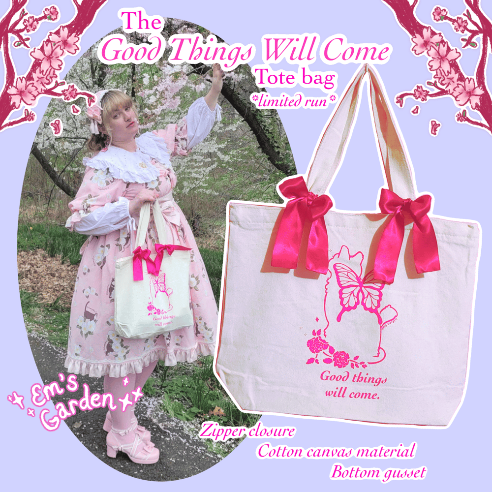 Image of Good Things Will Come ✨ Fairy Cat Tote Bag