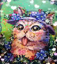Image 5 of Silly kitty original oil painting