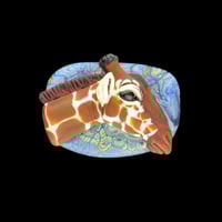 Image 1 of XXL. Female Reticulated Giraffe - Flamework Glass Sculpture Bead 